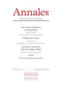 Annales histoires sciences sociales, 2022, no 03